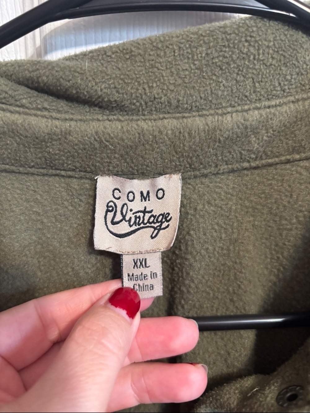 Como Vintage Olive Green Utility Button-Up Jacket - Picture 3 of 5